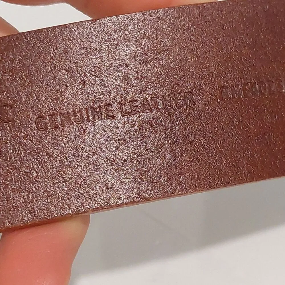 Banana Republic Women Brown Leather Belt Three Rings Foldover BOHO sz 30 - 33